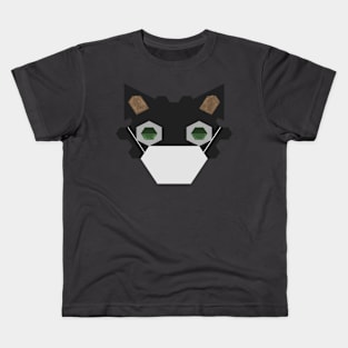 Black cat protected by mask. Kids T-Shirt